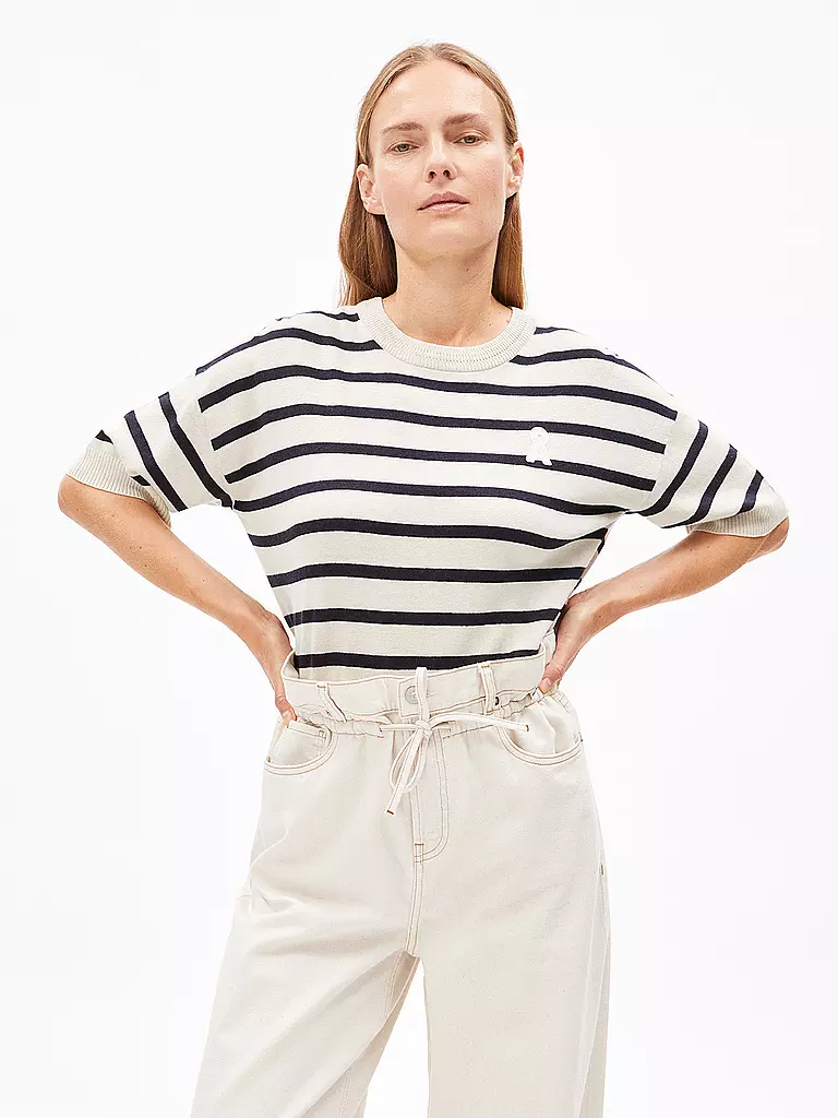 ARMEDANGELS | Pullover LIZAA LINO STRIPES | rot