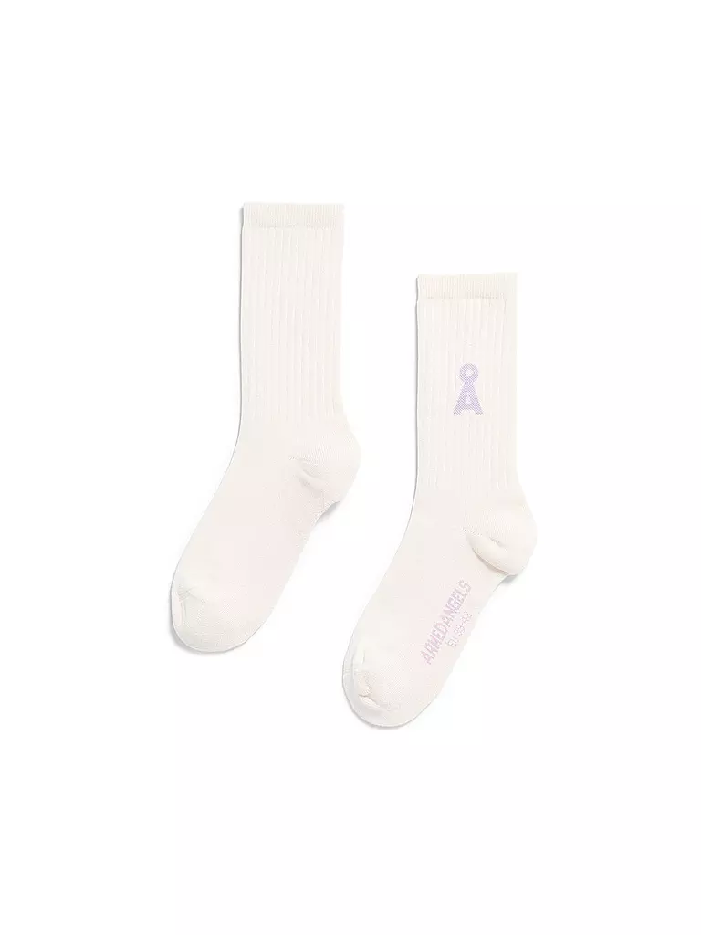 ARMEDANGELS | Socken SAAMUS BOLD oatmilk lavender | creme