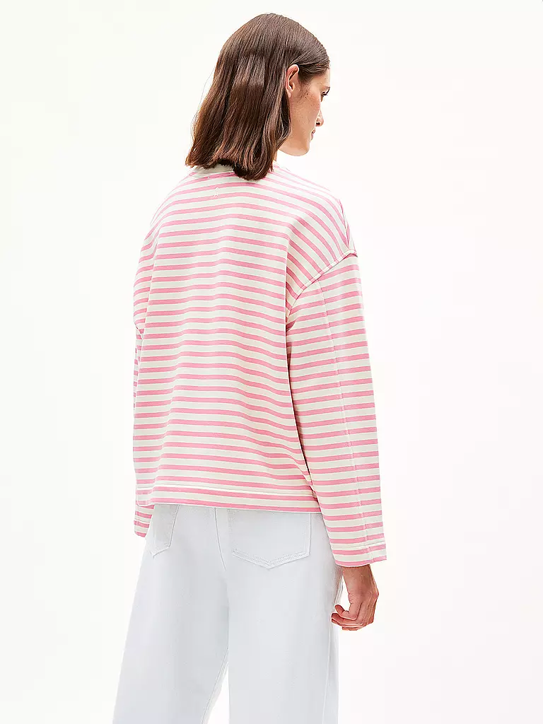 ARMEDANGELS | Sweater Oversized Fit FRANKAA  STRIPES | rosa