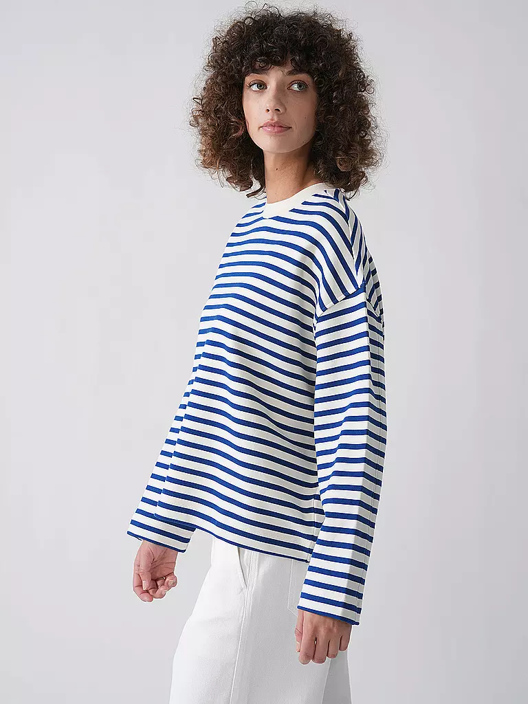 ARMEDANGELS | Sweater Oversized Fit FRANKAA  STRIPES | rot