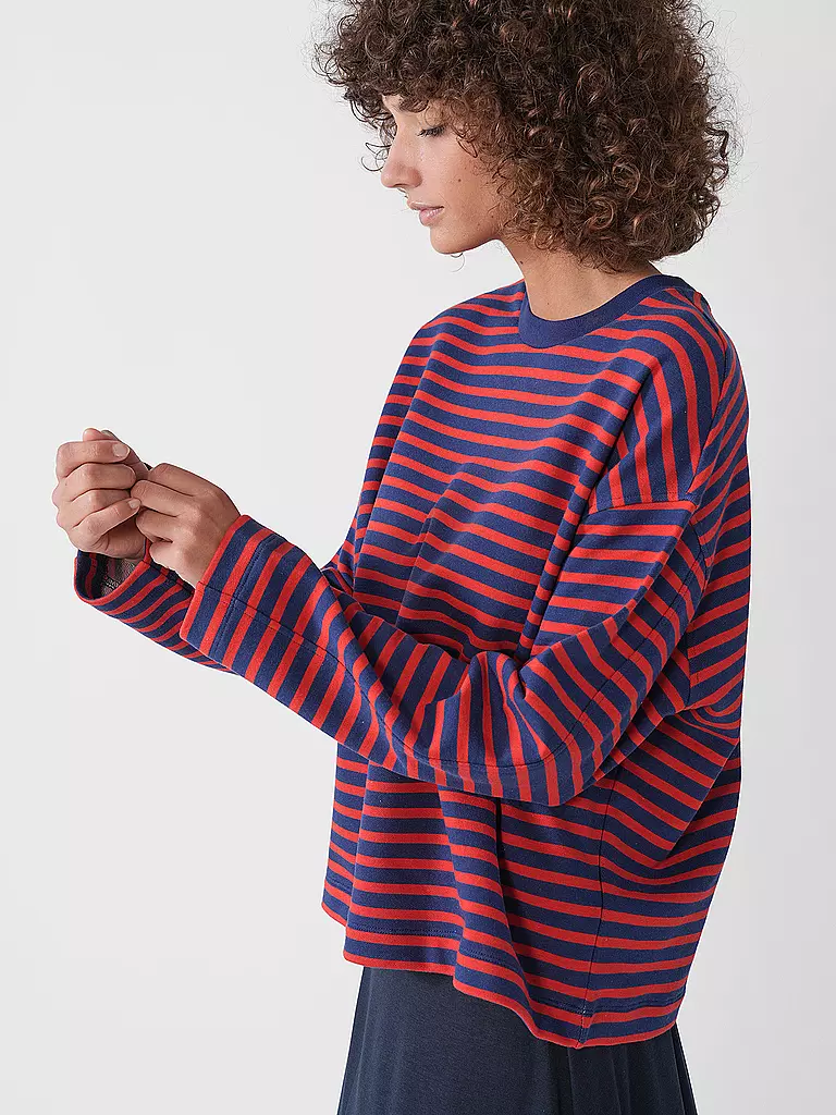ARMEDANGELS | Sweater Oversized Fit FRANKAA  STRIPES | creme