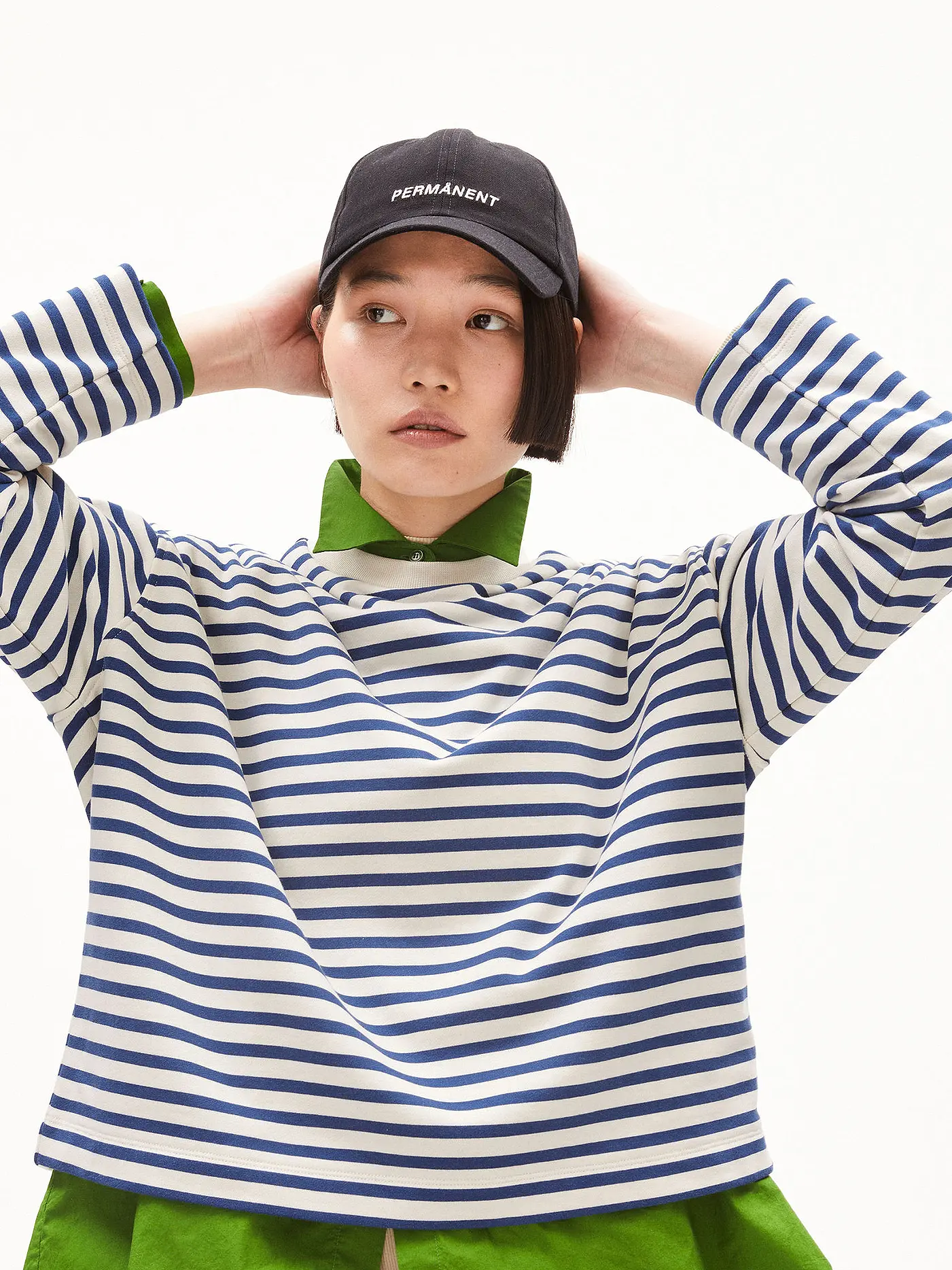 ARMEDANGELS | Sweater Oversized Fit FRANKAA  STRIPES | dunkelblau