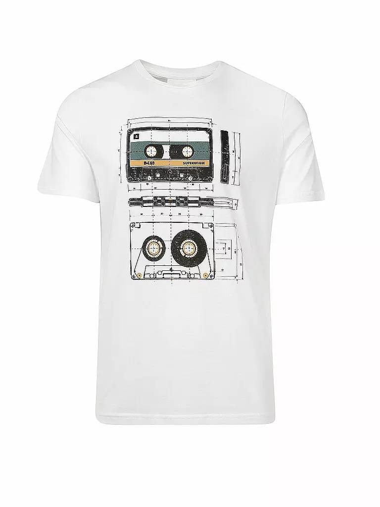 ARMEDANGELS | T-Shirt " Jaames Cassettes " | weiß