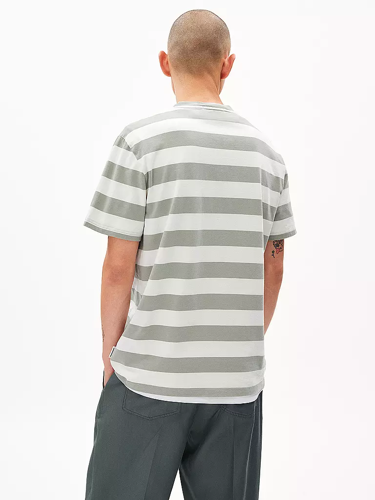 ARMEDANGELS | T-Shirt BAHAAR STRIPES | hellgrün