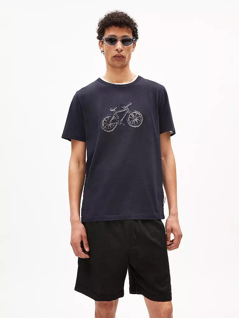 ARMEDANGELS | T-Shirt JAAMES CLOUD BIKE | dunkelblau