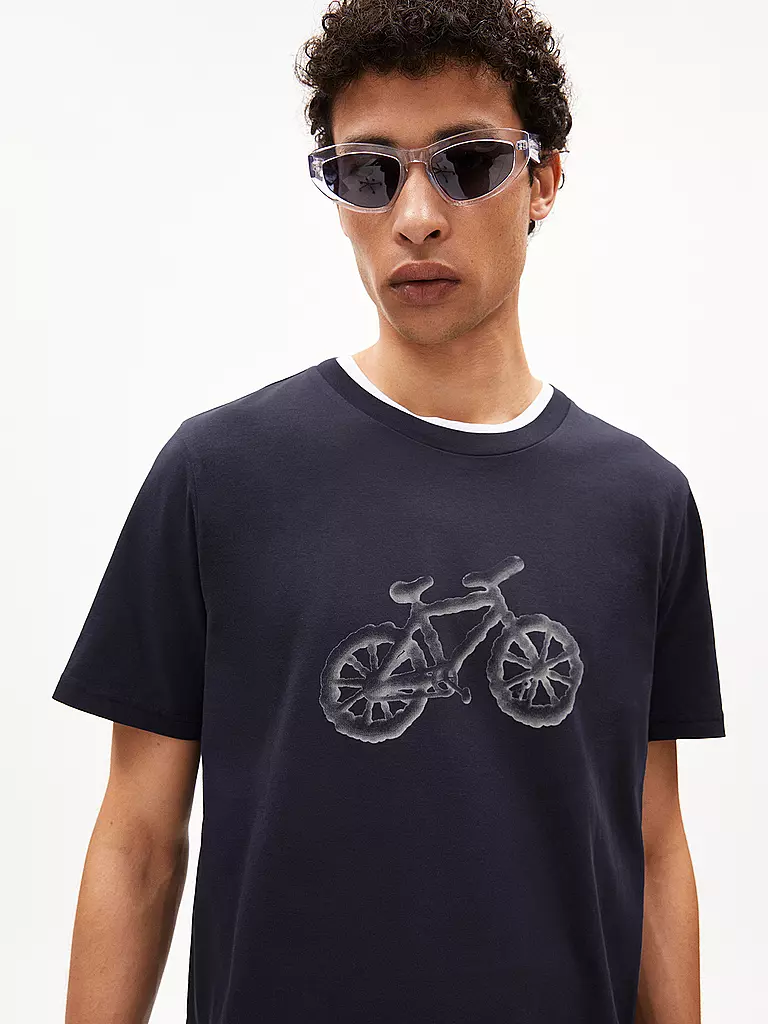 ARMEDANGELS | T-Shirt JAAMES CLOUD BIKE | dunkelblau