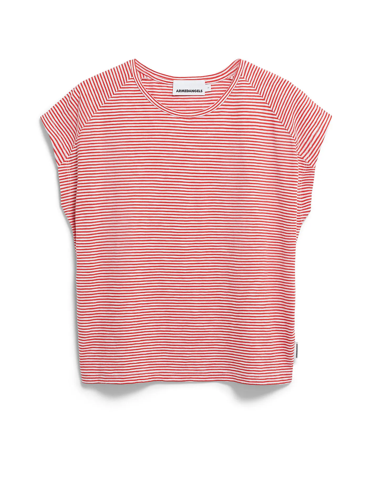 ARMEDANGELS | T-Shirt ONELIAA LOVELY STRIPES | rot