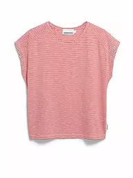 ARMEDANGELS | T-Shirt ONELIAA LOVELY STRIPES | rot
