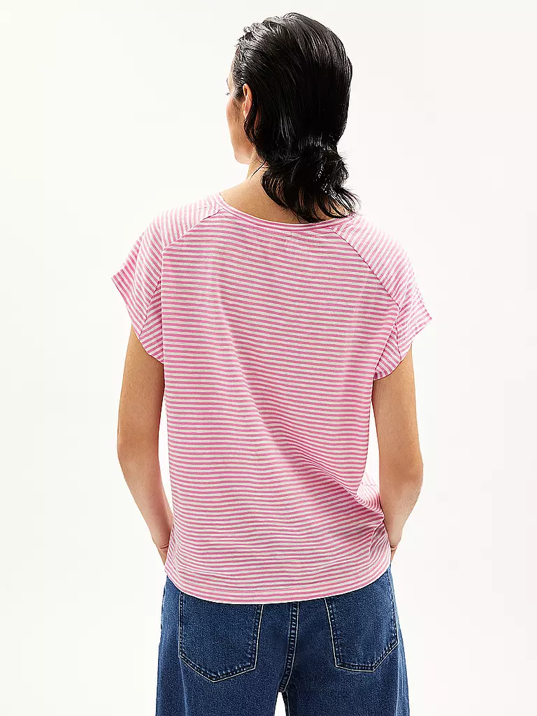 ARMEDANGELS | T-Shirt ONELIAA LOVELY STRIPES | pink