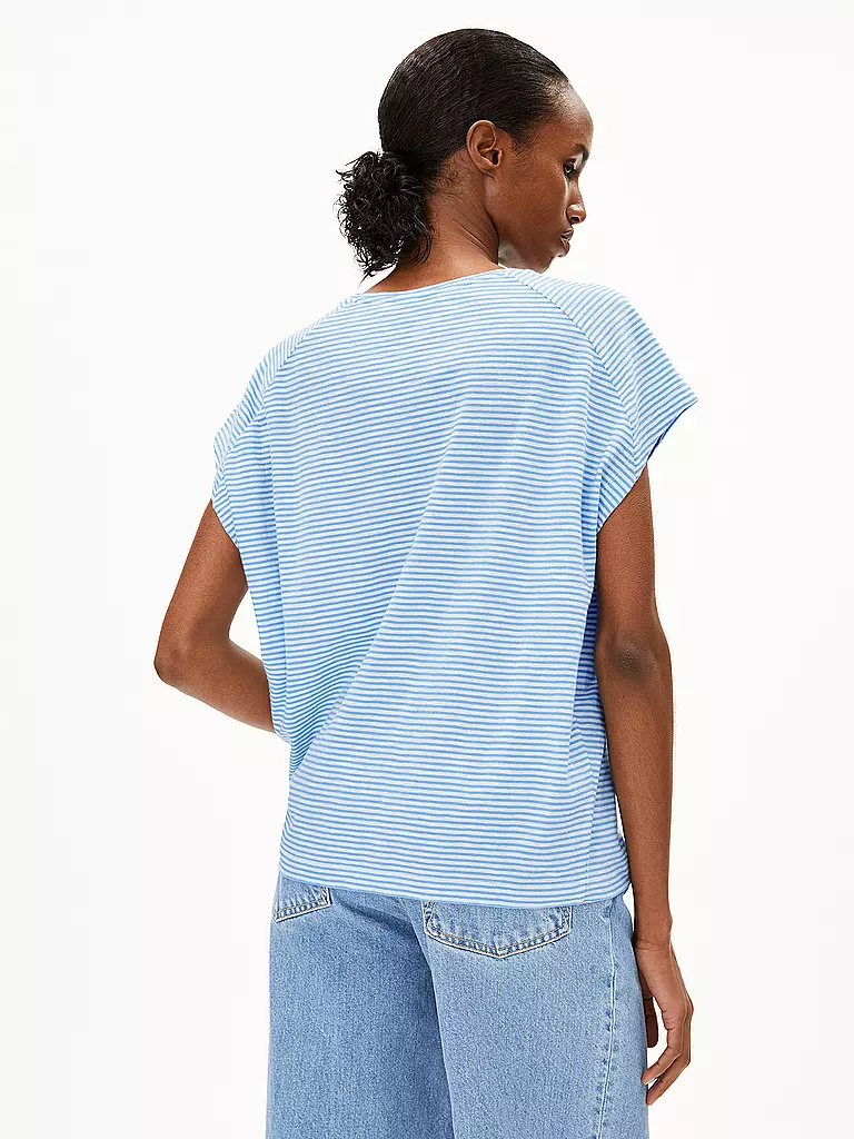 ARMEDANGELS | T-Shirt ONELIAA LOVELY STRIPES | hellblau