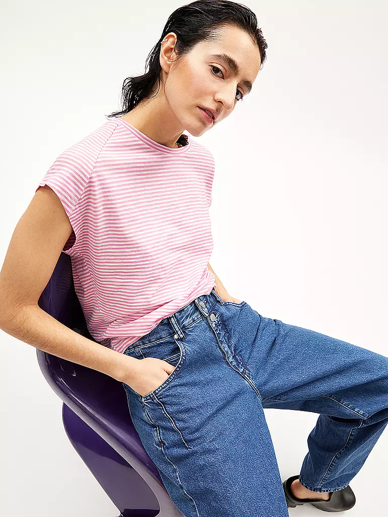 ARMEDANGELS | T-Shirt ONELIAA LOVELY STRIPES | pink