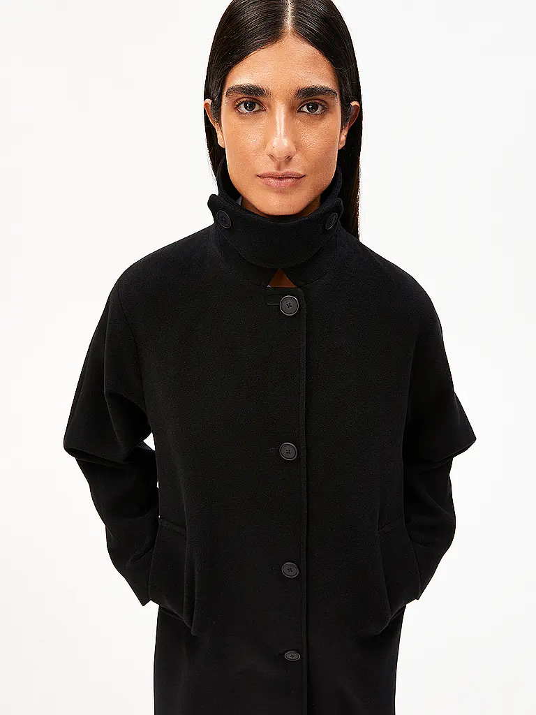 ARMEDANGELS | Wollmantel VAANOISE  | schwarz