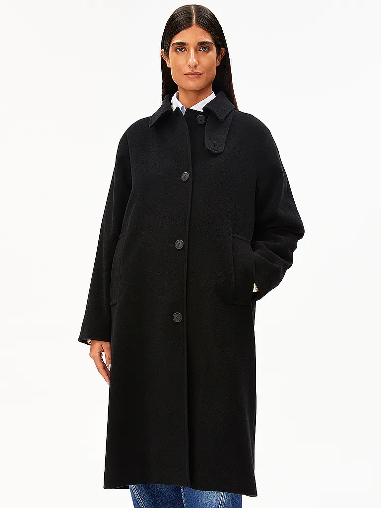 ARMEDANGELS | Wollmantel VAANOISE  | schwarz