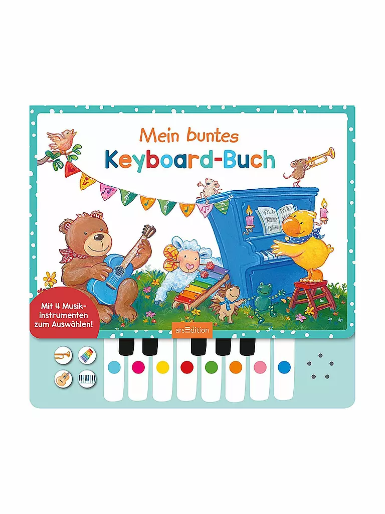 ARS EDITION VERLAG | Mein buntes Keyboard-Buch mit Klaviertastatur | keine Farbe