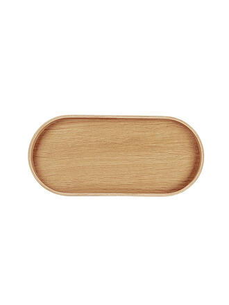 ASA SELECTION | Holzblatte oval 35,5x16,5cm Eiche Braun