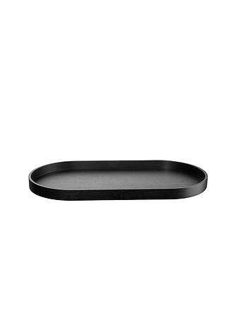 ASA SELECTION | Holzblatte oval 44x22,5cm Eiche Schwarz