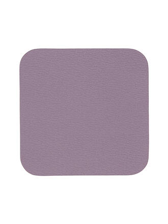 ASA SELECTION | Glasuntersetzter 4er Set Lederoptik 10x10cm Lavande 