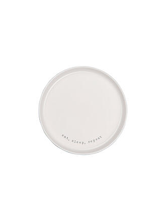 ASA SELECTION | Dessertteller EAT,SLEEP,REPEAT 22cm Grau