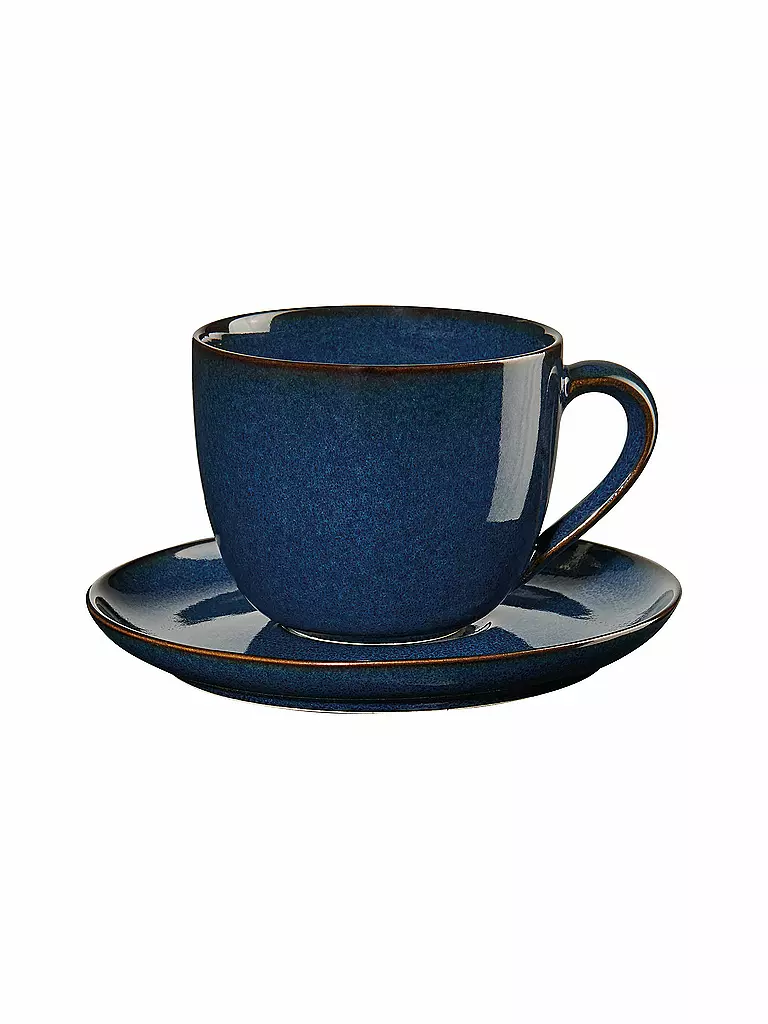 ASA SELECTION | Cappuccinotasse mit Untertasse 0,23l Saisons Midnight Blue | dunkelblau