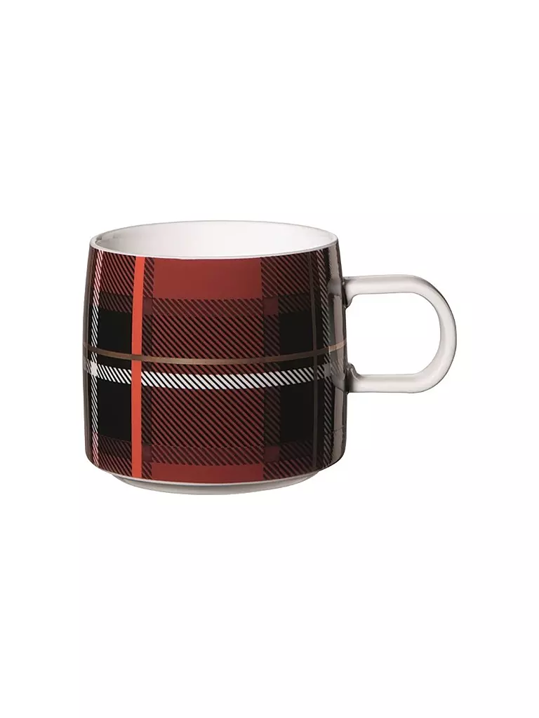 ASA SELECTION | Henkelbecher "Tartan" 0,35l | rot