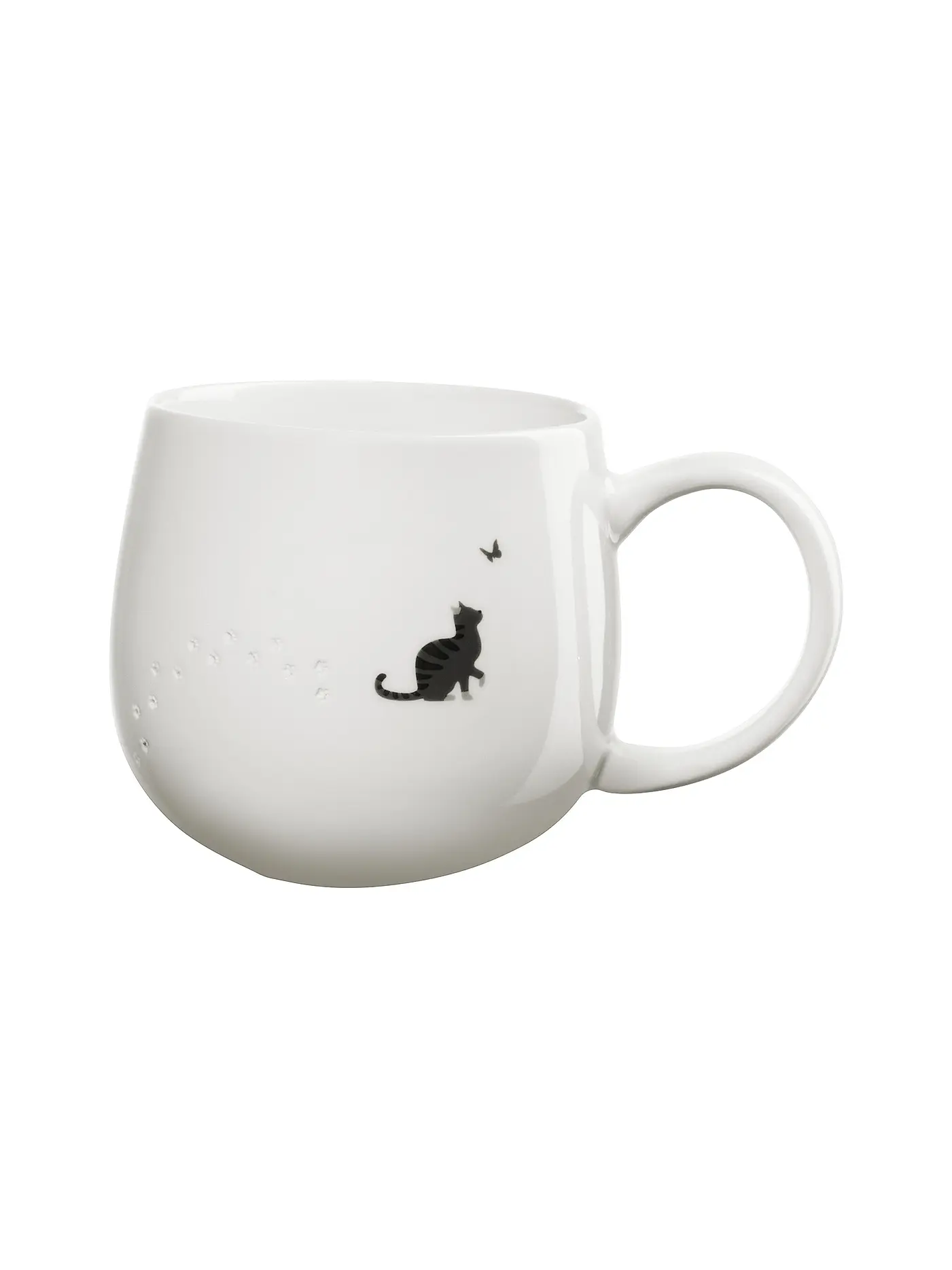 ASA SELECTION | Henkelbecher 0,4l MAGU-FOOTPRINTS Dog | weiss