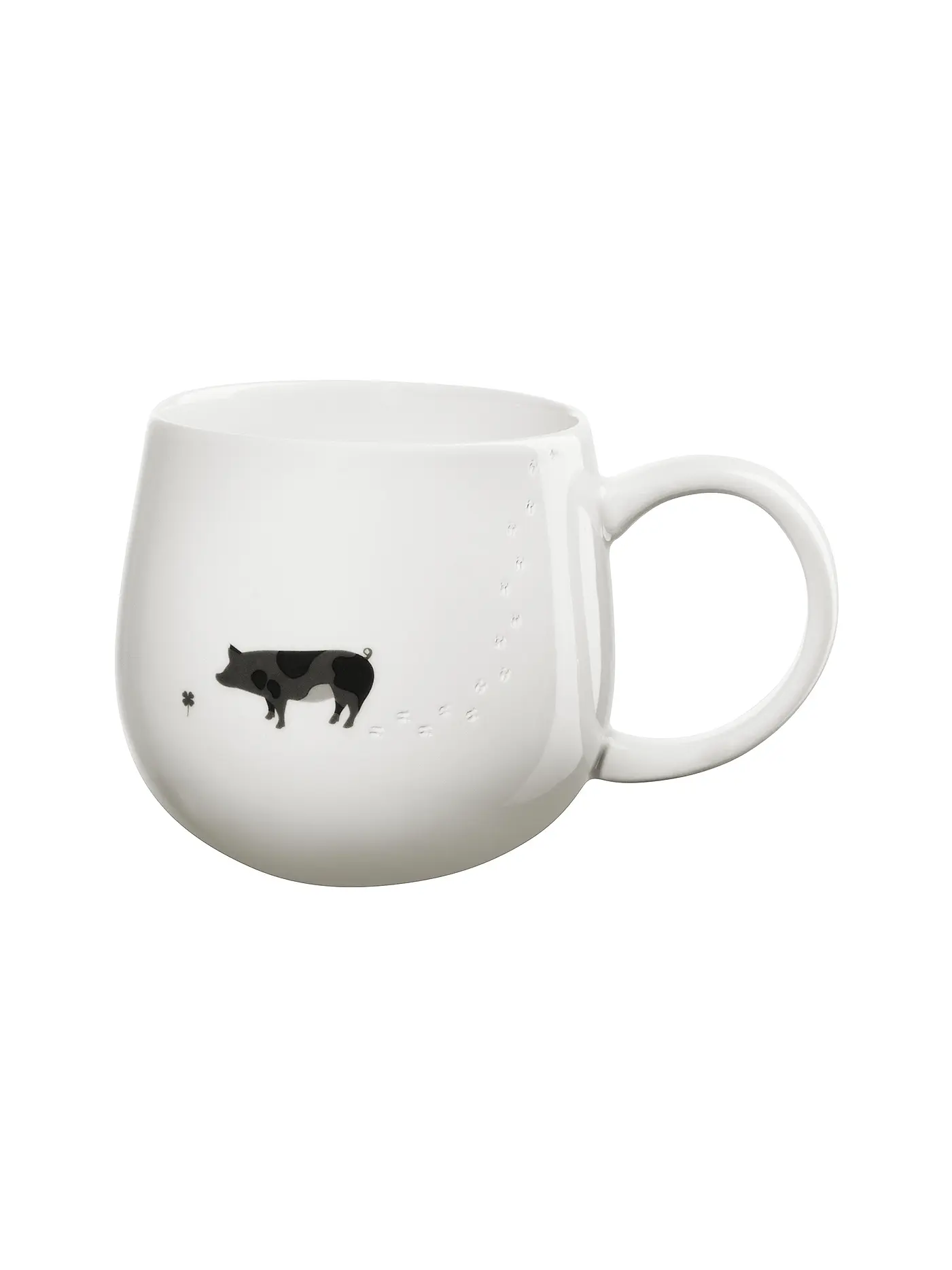 ASA SELECTION | Henkelbecher 0,4l MAGU-FOOTPRINTS Dog | weiss