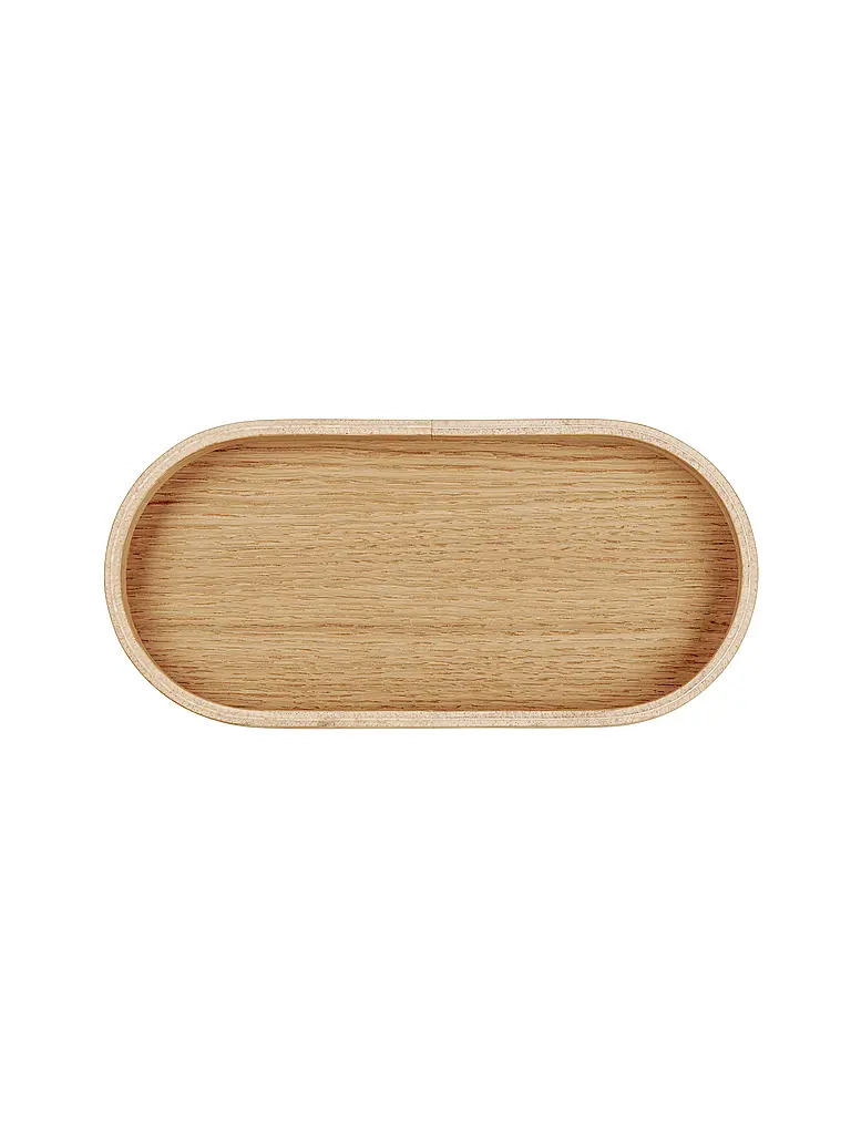 ASA SELECTION | Holztablett oval 23x11cm Eiche Braun  | Hellbraun