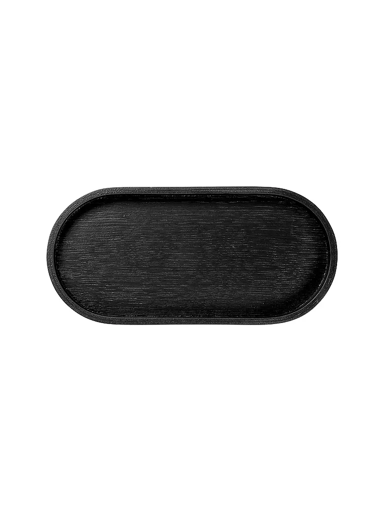 ASA SELECTION | Holztablett oval 23x11cm Eiche Schwarz | Schwarz