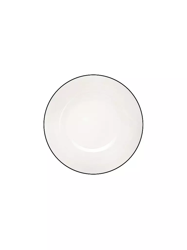 ASA SELECTION | Pasta-/Suppenteller "à table ligne noir" 22cm  | weiss