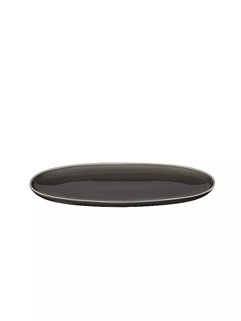ASA SELECTION | Platte Oval 28,5x16cm SEMANA Caviar  | grau