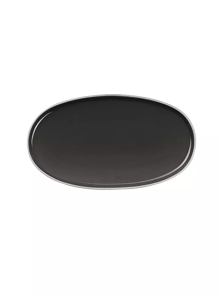 ASA SELECTION | Platte Oval 28,5x16cm SEMANA Caviar  | grau