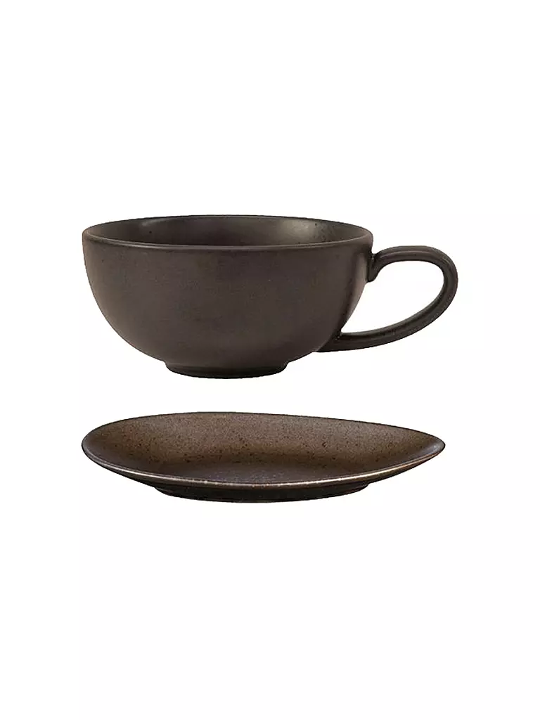 ASA SELECTION | Teetasse mit Untertasse "Cuba" 0,15l (Marone) | braun