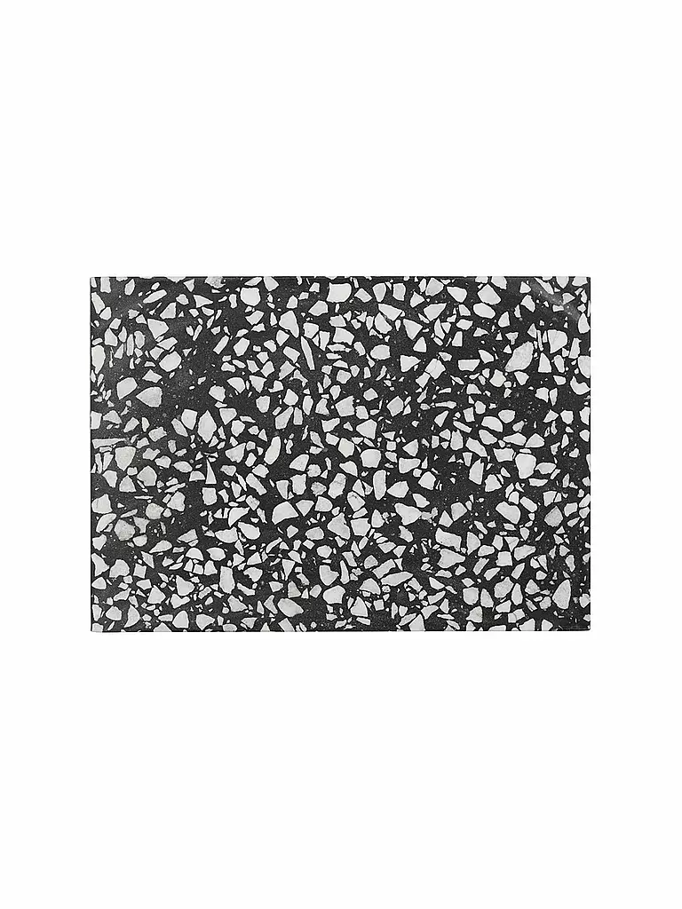 ASA SELECTION | Terrazzo Platte 30x21cm  (Schwarz/Weiss) | schwarz