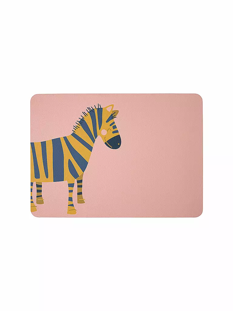 ASA SELECTION | Tischset Coppa Kids 33x46cm Wildlife Zebra Zoe | rosa