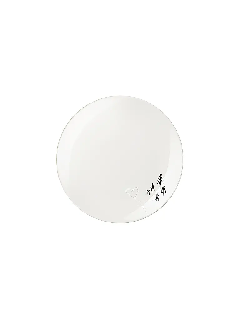 ASA SELECTION | Weihnachts Dessertteller 20,5cm Heart in the Snow | weiss