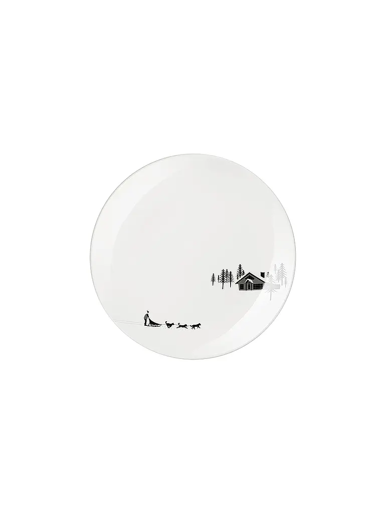 ASA SELECTION | Weihnachts Dessertteller 20,5cm Sled Dogs | weiss