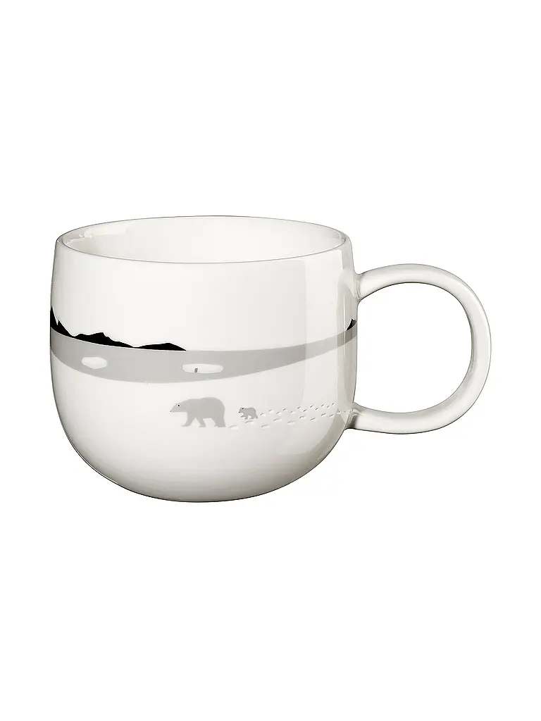 ASA SELECTION | Weihnachts Henkelbecher 0,4l North Pole  | weiss