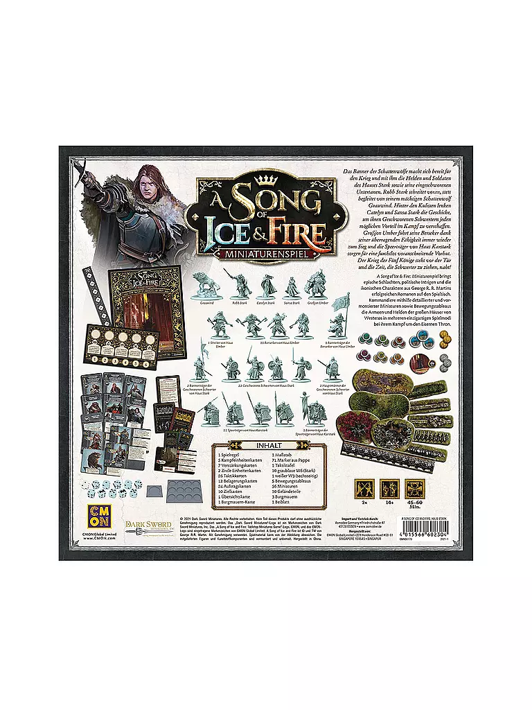 ASMODEE | Brettspiel - A Song of Ice & Fire - Stark Starterset | keine Farbe