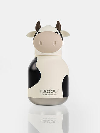 ASOBU | Kinder Mini-Isolierflasche KUH 0,2l  Weiss/Schwarz