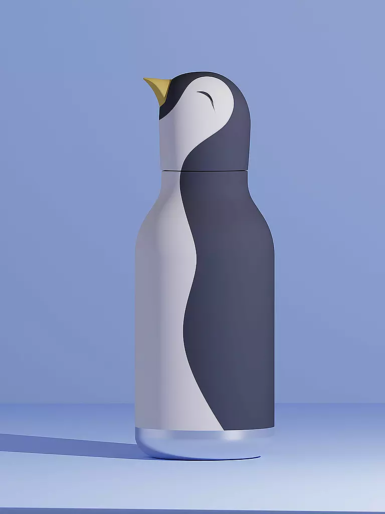 ASOBU | Isolierflasche 460ml PINGUIN grau / weiss | grau