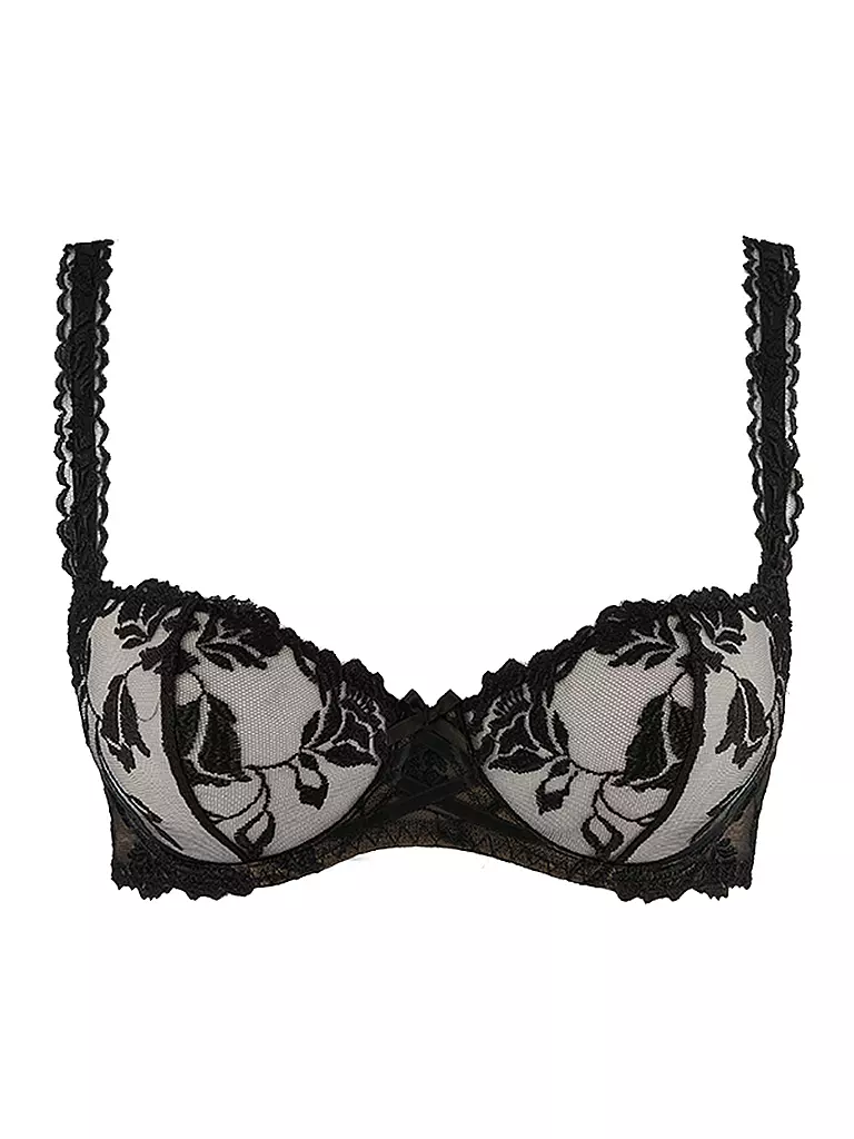 AUBADE | BH mit Bügel  Halfcup SOFTESSENCE schwarz | schwarz