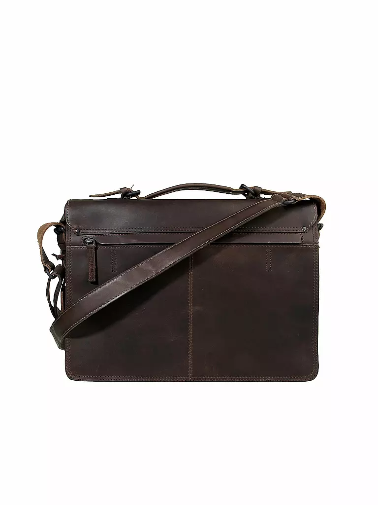 AUNTS & UNCLES | Ledertasche - Laptoptasche "Good Old Friends - Fella" | braun