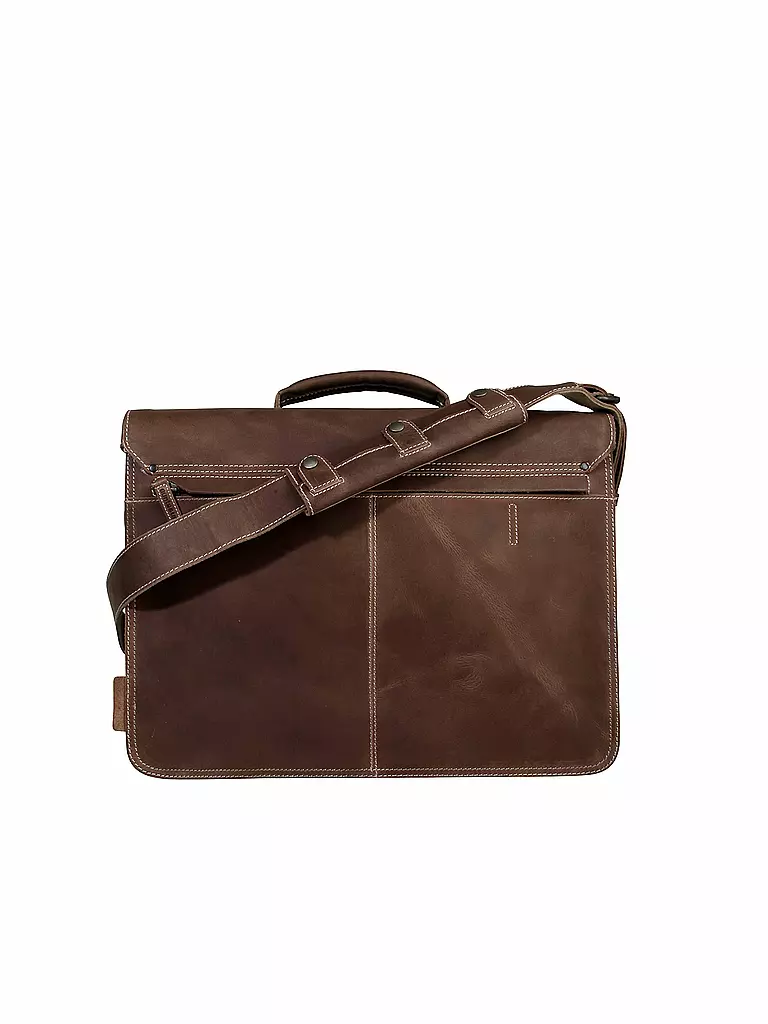 AUNTS & UNCLES | Ledertasche - Laptoptasche "Hunter - Big Finn" | braun