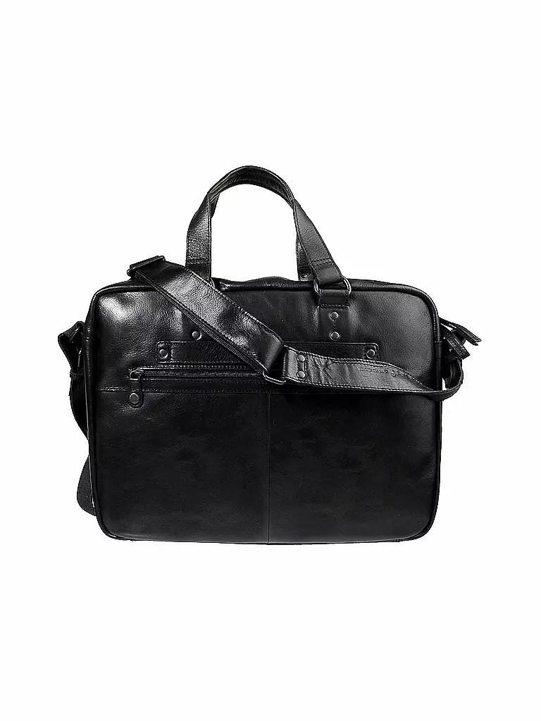 AUNTS & UNCLES | Ledertasche - Laptoptasche "Workmates - Supervisor" | schwarz