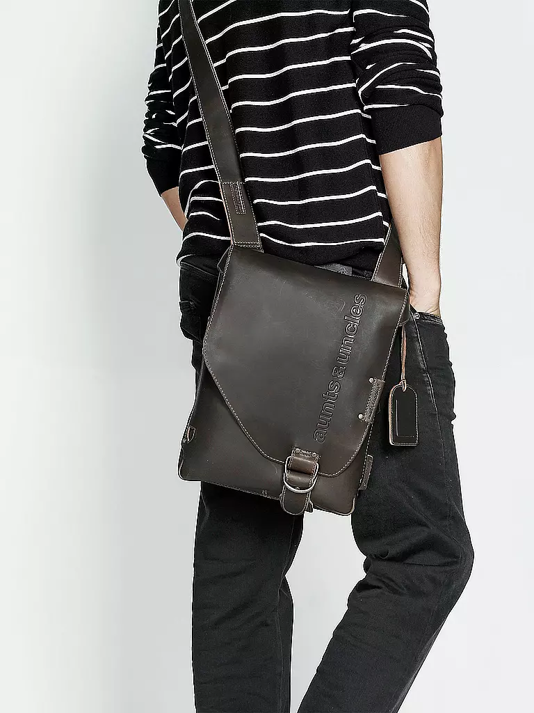 AUNTS & UNCLES | Ledertasche - Postbag "Hunter - Jason" | braun