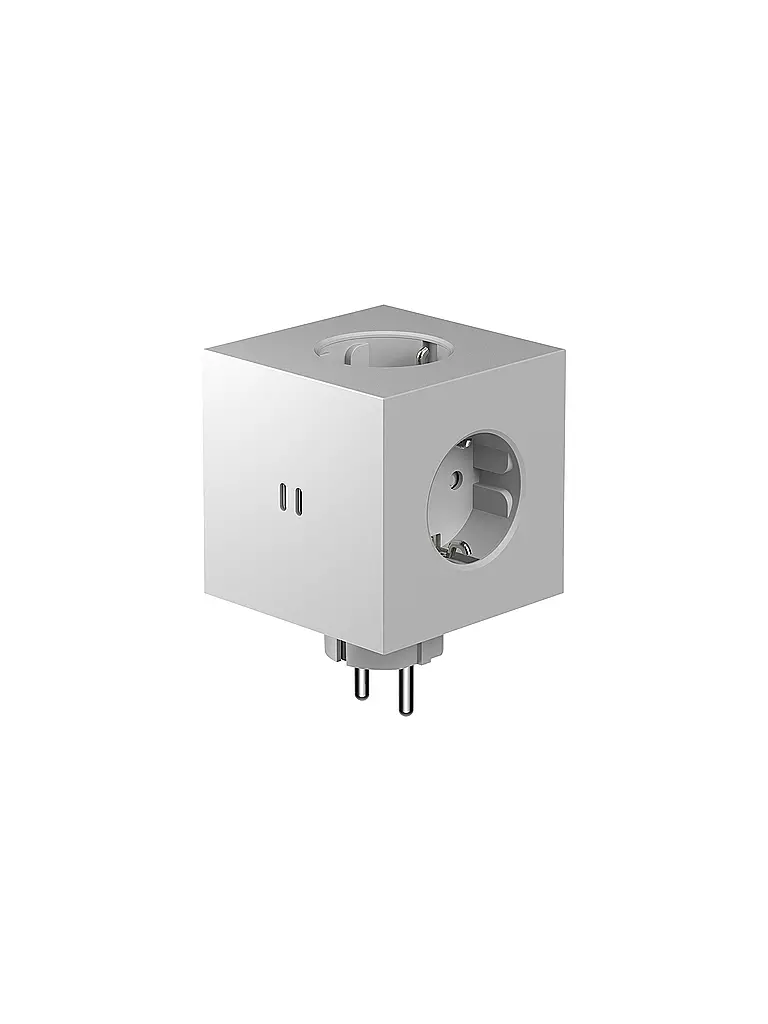 AVOLT | Mehrfachsteckdose Square 2 F Grey | hellgrau
