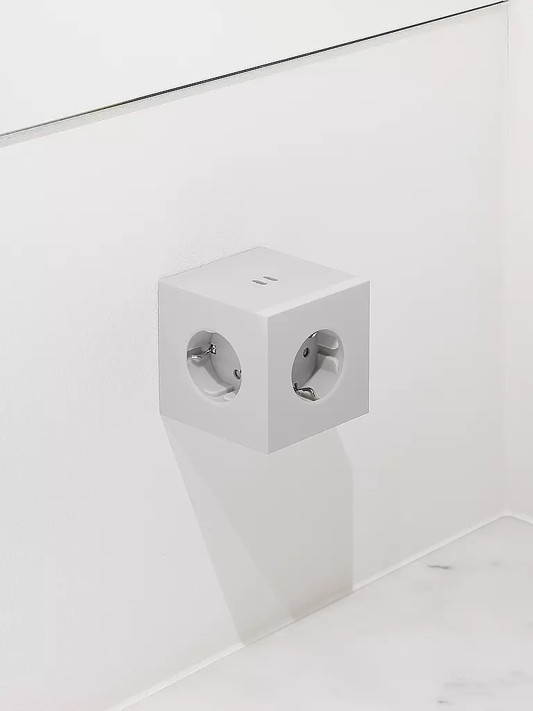 AVOLT | Mehrfachsteckdose Square 2 F Grey | hellgrau