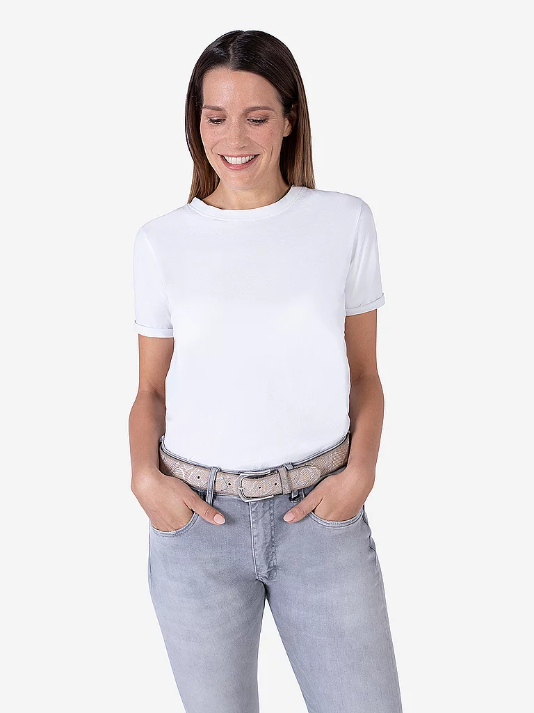 B.BELT Ceinture en cuir SABIA argent | 80