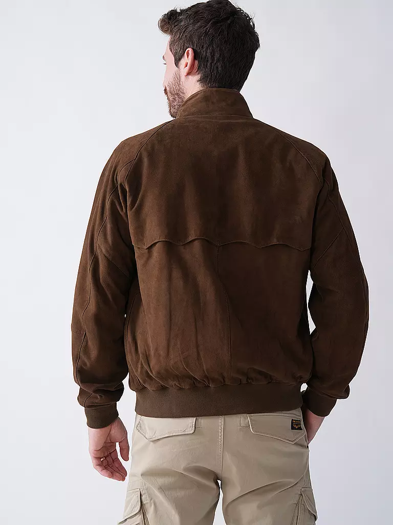 BARACUTA | Lederjacke G9 SUEDE | camel