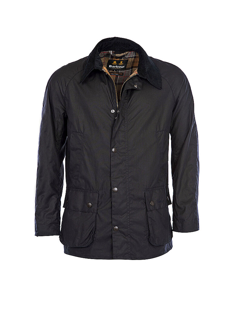 BARBOUR Fieldjacke ASHBY WAX blau | L